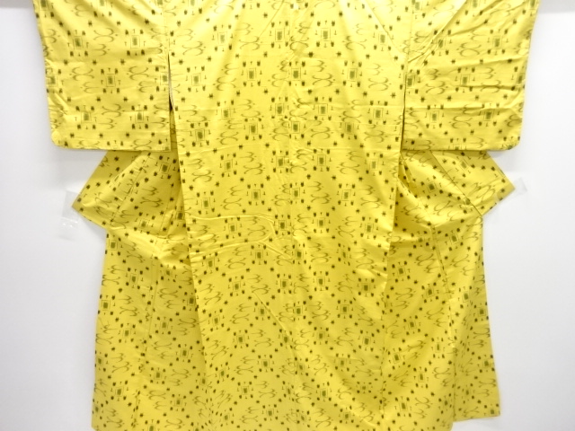 JAPANESE KIMONO / TSUMUGI / WOVEN KASURI PATTERN